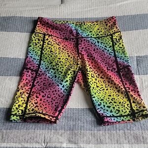 ZYIA Multicolor Leopard Print Light n Tight  Bike Shorts
